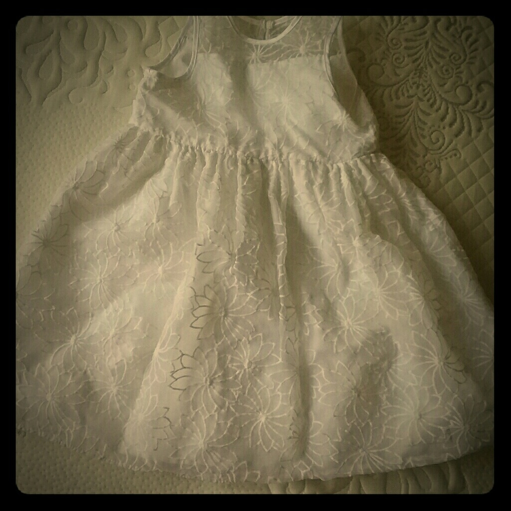 Toddler white elegant dress